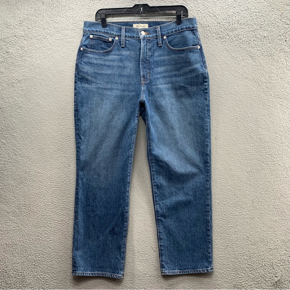 Madewell Mid Wash Blue Straight Leg Jeans